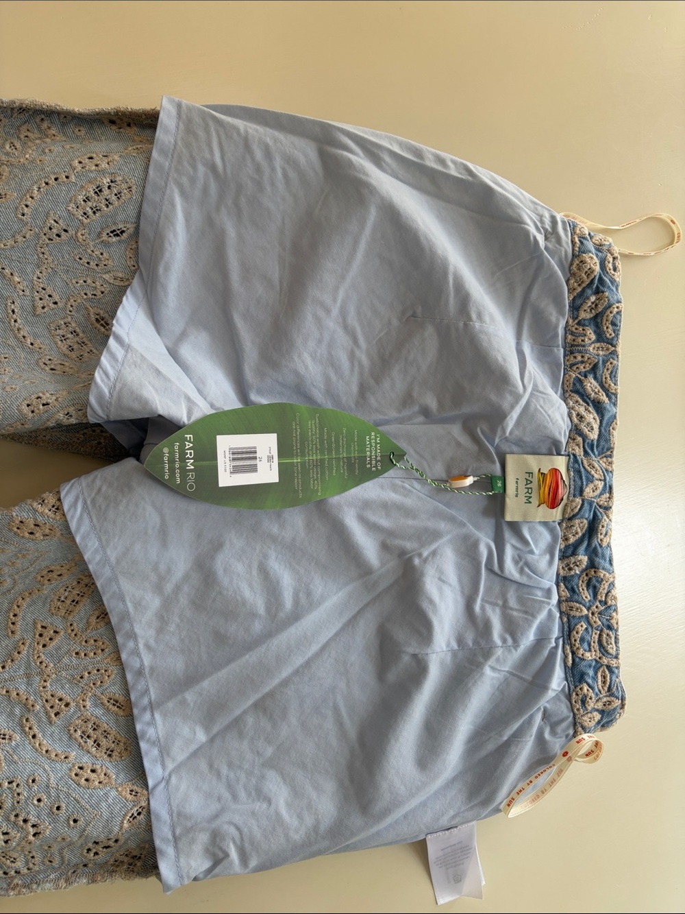 NWT Denim Eyelet Pockets Flare Pants - Picture 11 of 11